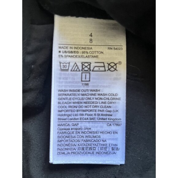 Gap 4 Skinny Ankle Black & Gold Print Pants New - Picture 4 of 5